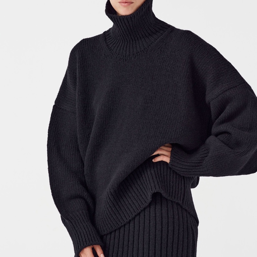 babaa black no 17 jumper turtleneck